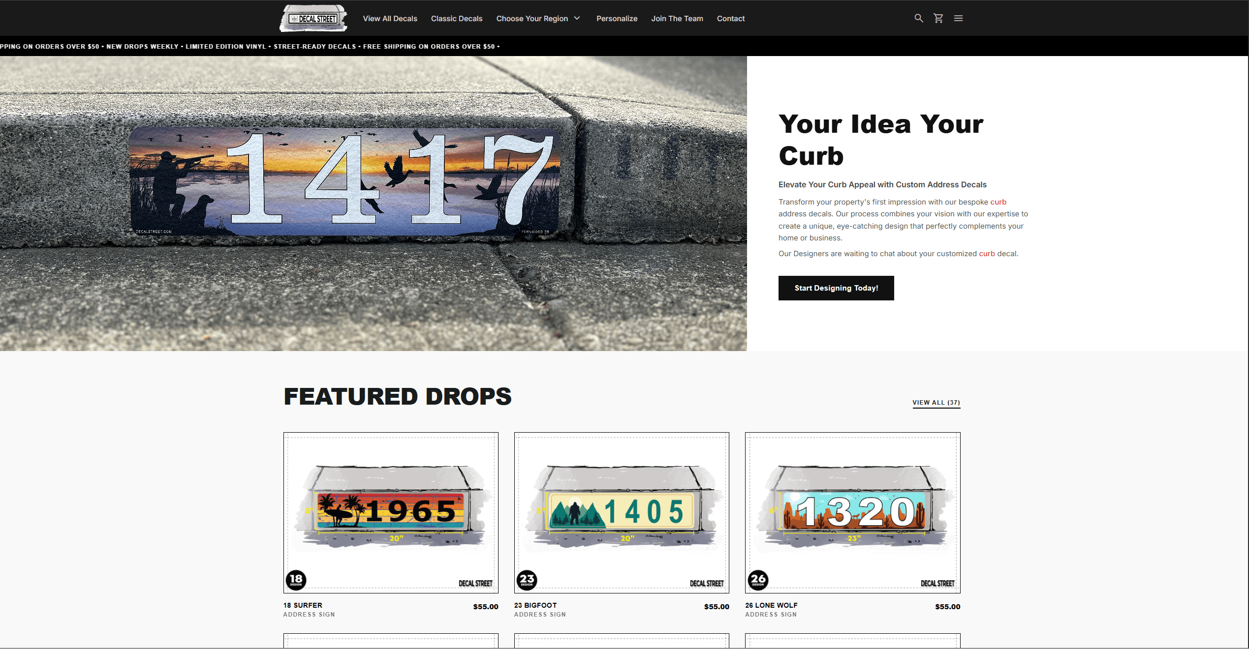 DECALSTREET — Street-Ready Vinyl Decal Storefront
